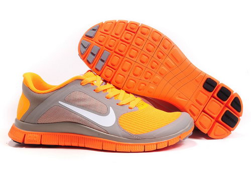 Nike Free Run 4.0 V3 Mens Dark Grey Orange For Sale